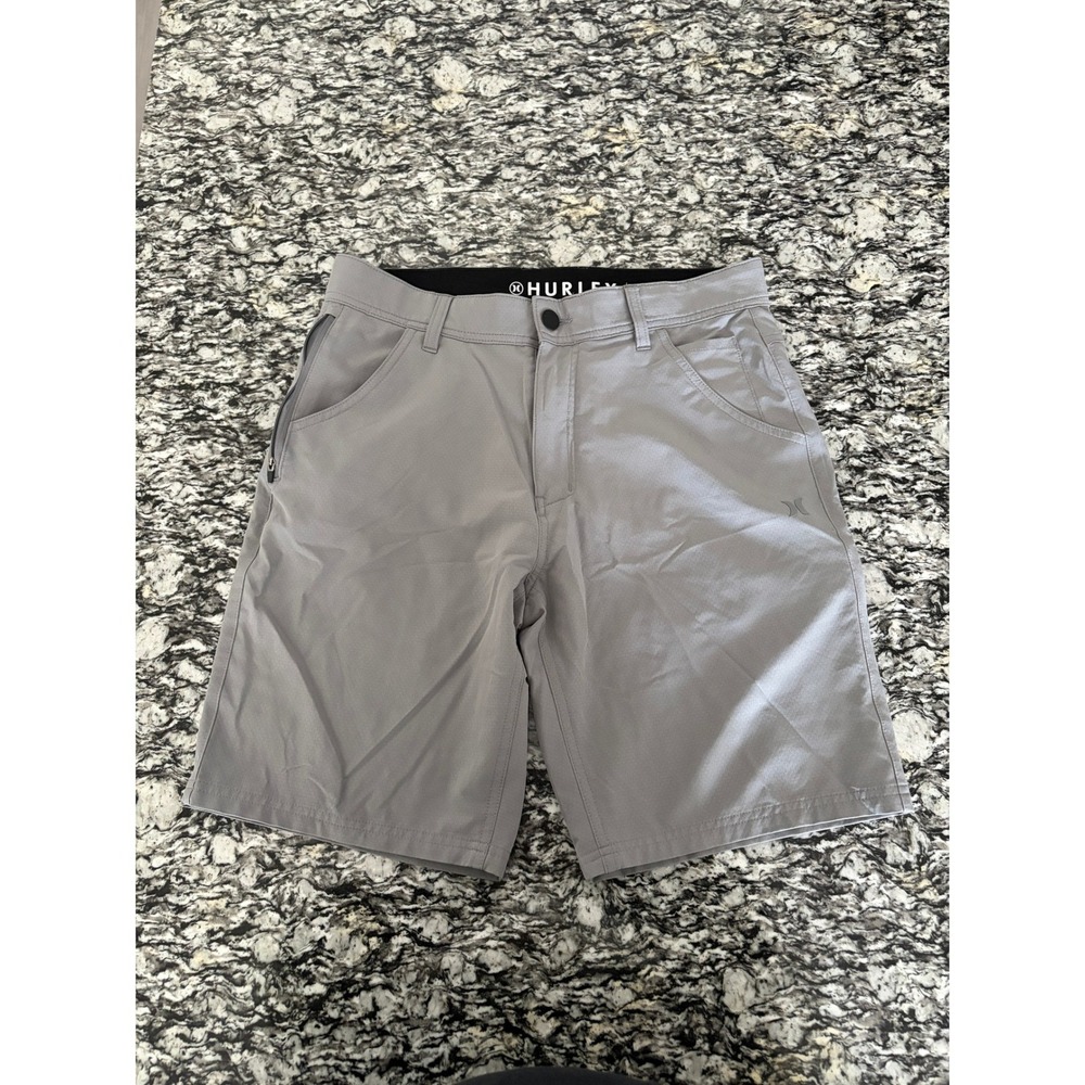 Hurley Mens Gray Hybrid Walk Shorts Size 30 Quick Dry Board Shorts Surf Casual